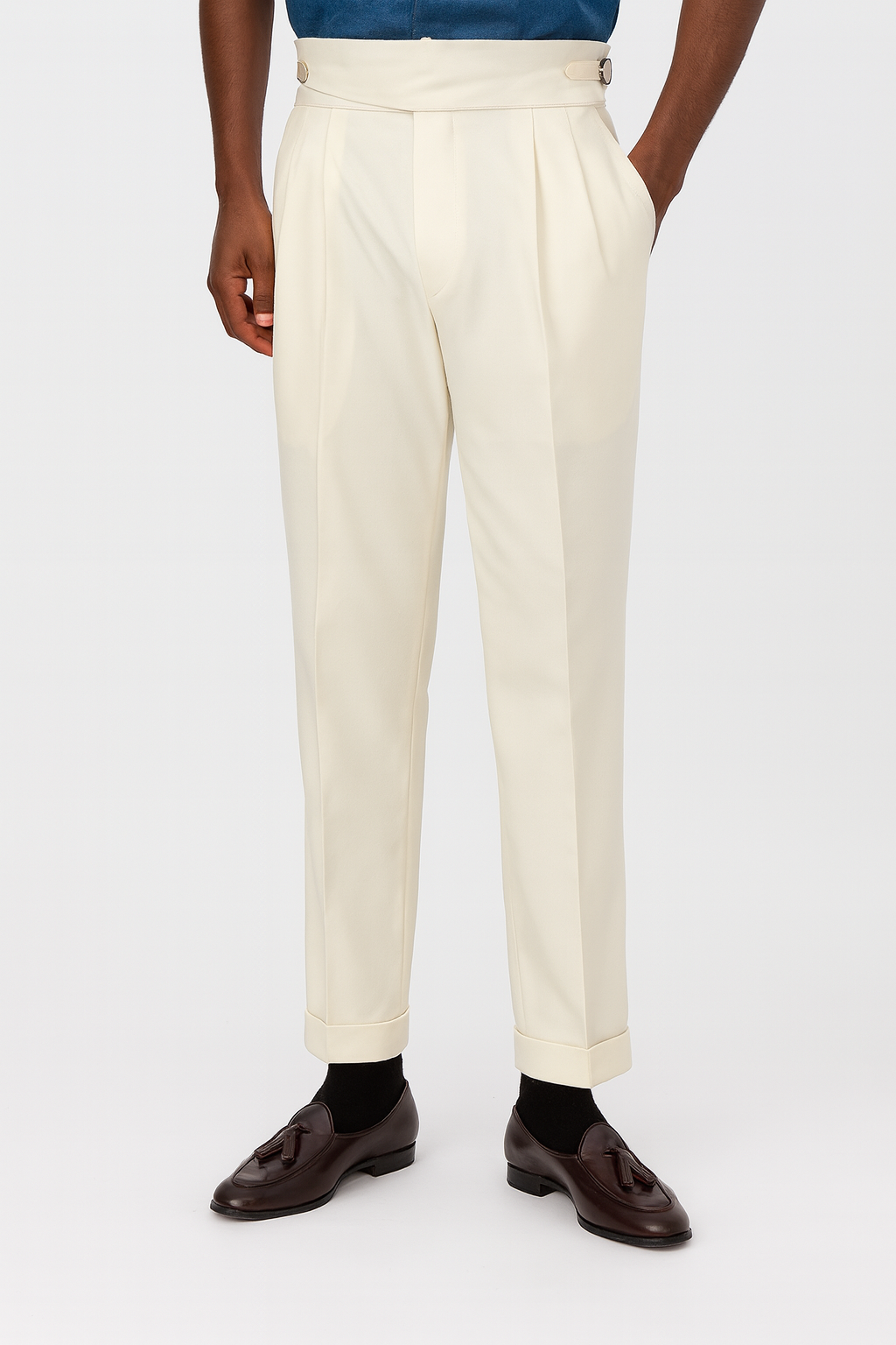 Men’s Pleated High-Waisted Trousers – Classic Elegance & Modern Tailoring 0