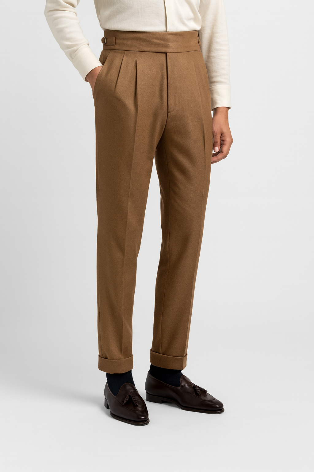 Men’s Pleated High-Waisted Trousers – Classic Elegance & Modern Tailoring 1