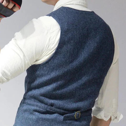Men's Sleeveless Vintage Vest | Button Placket 3