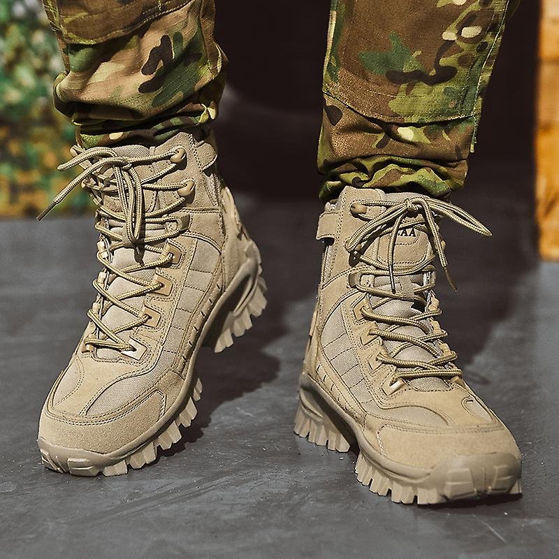 Men’s Tactical Boots – High-Top Ankle Support – Reinforced Toe – Rugged Grip Sole 0