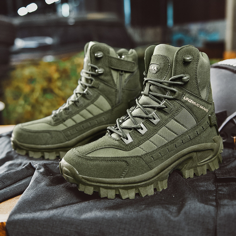Men’s Tactical Boots – High-Top Ankle Support – Reinforced Toe – Rugged Grip Sole 6