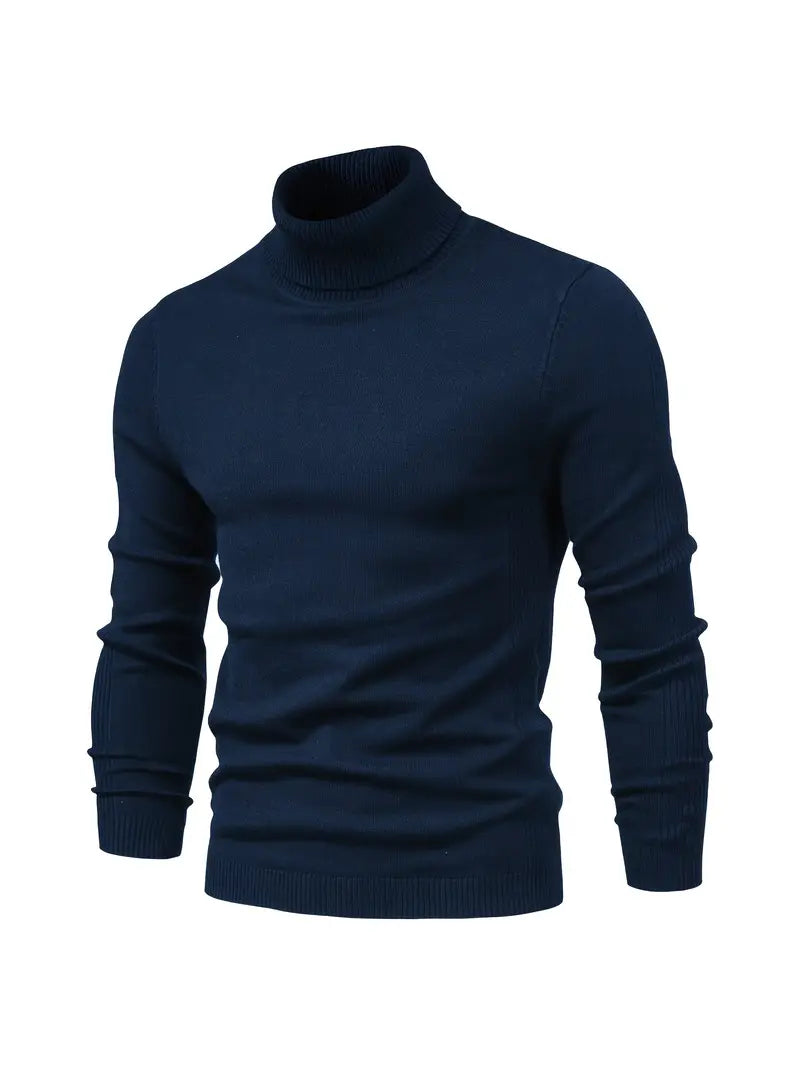 Men’s Turtleneck Sweater - Slim Fit - Soft Knit - Long Sleeve Smart Casual Wear 2