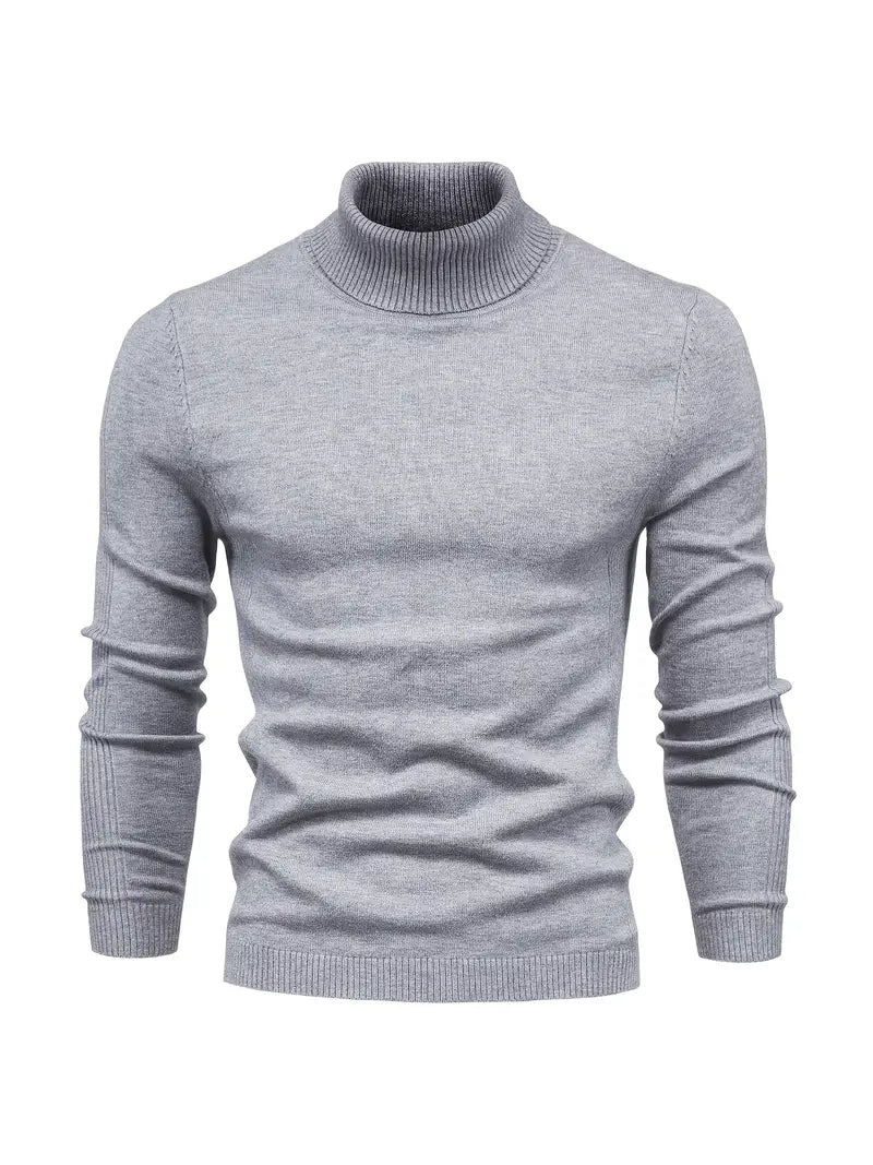 Men’s Turtleneck Sweater - Slim Fit - Soft Knit - Long Sleeve Smart Casual Wear 6