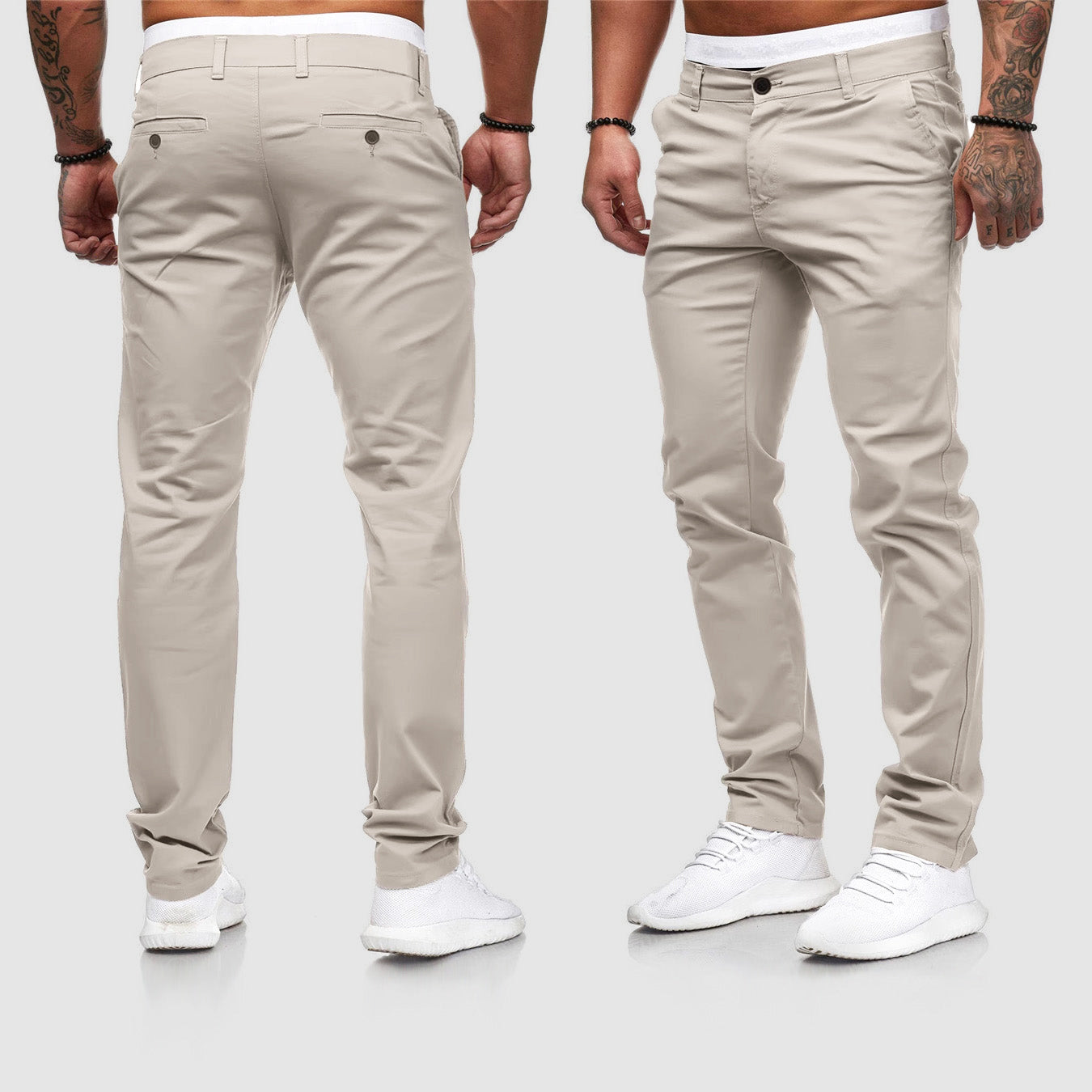 Men's casual slim straight leg pants 0