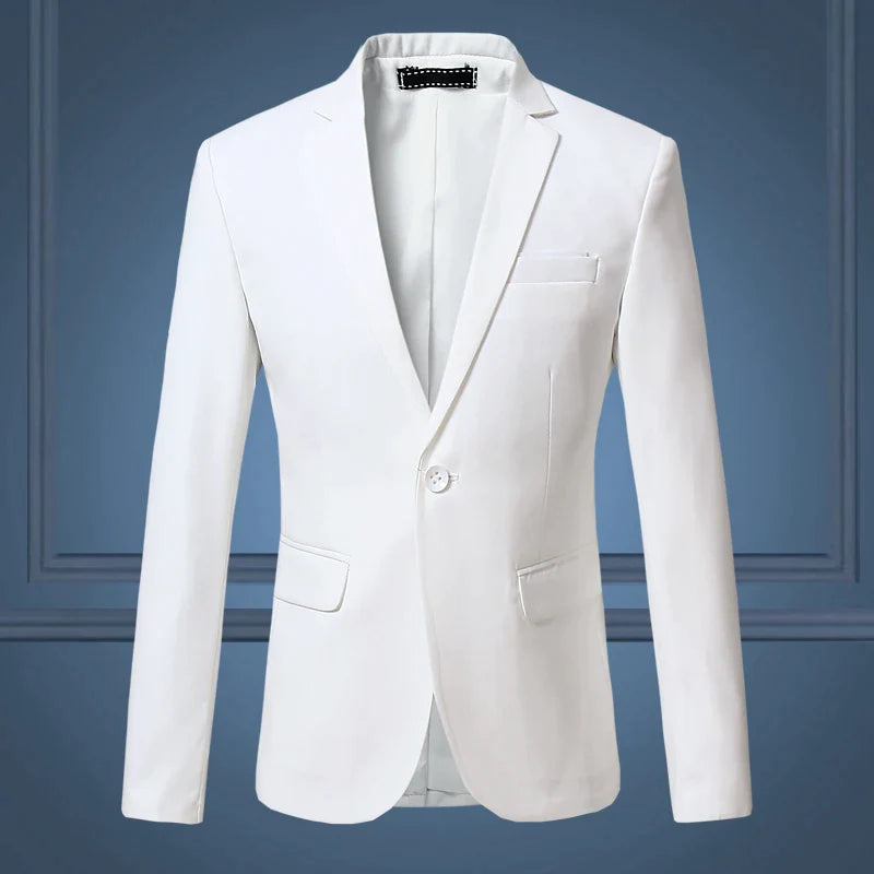 Men's classic formal plain blazer 4