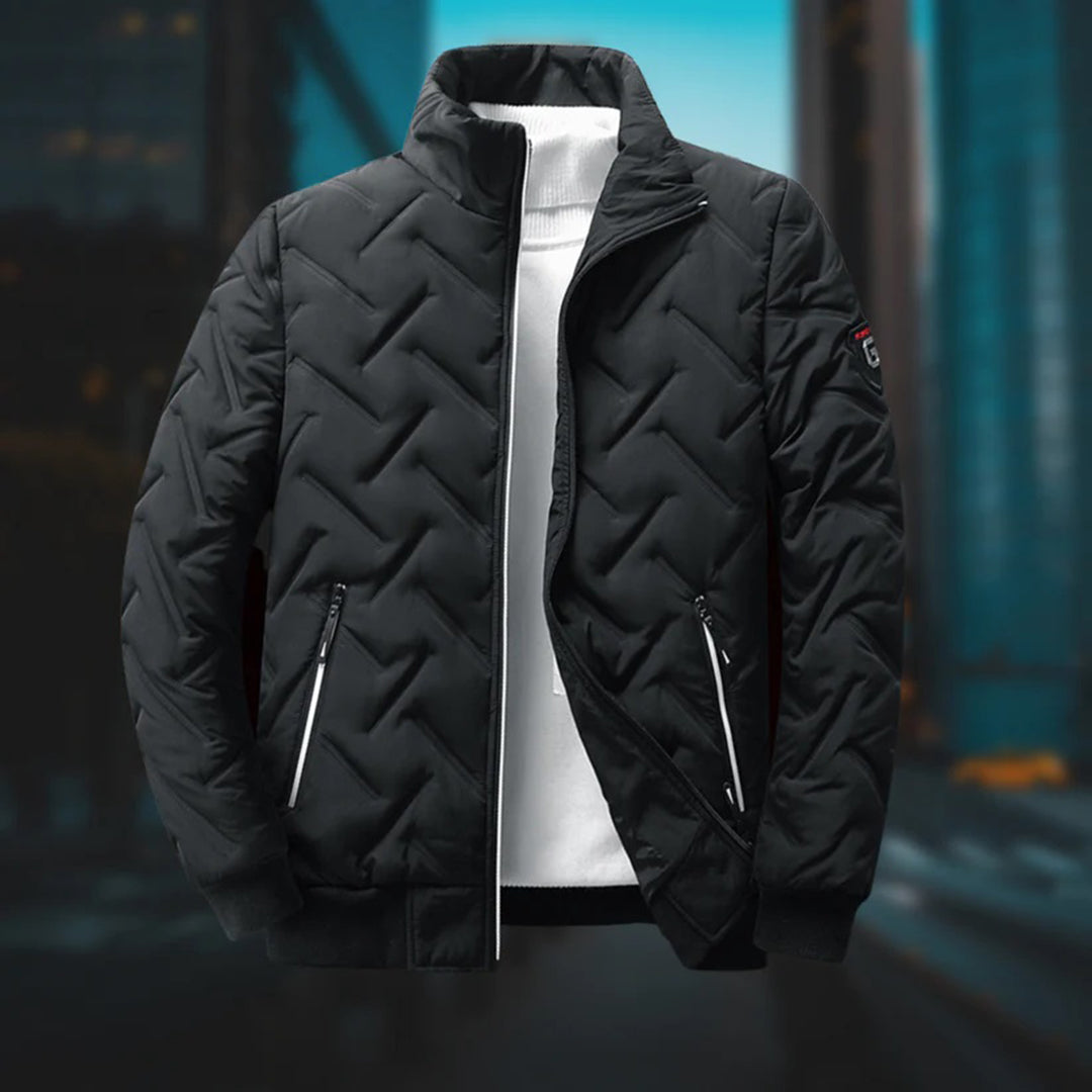 Men's high-neck quilted jacket 0