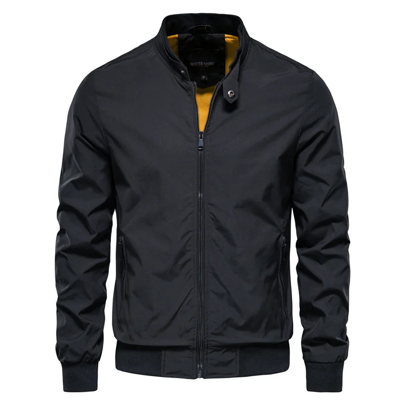 Men's mid-season jacket with stand-up collar 0