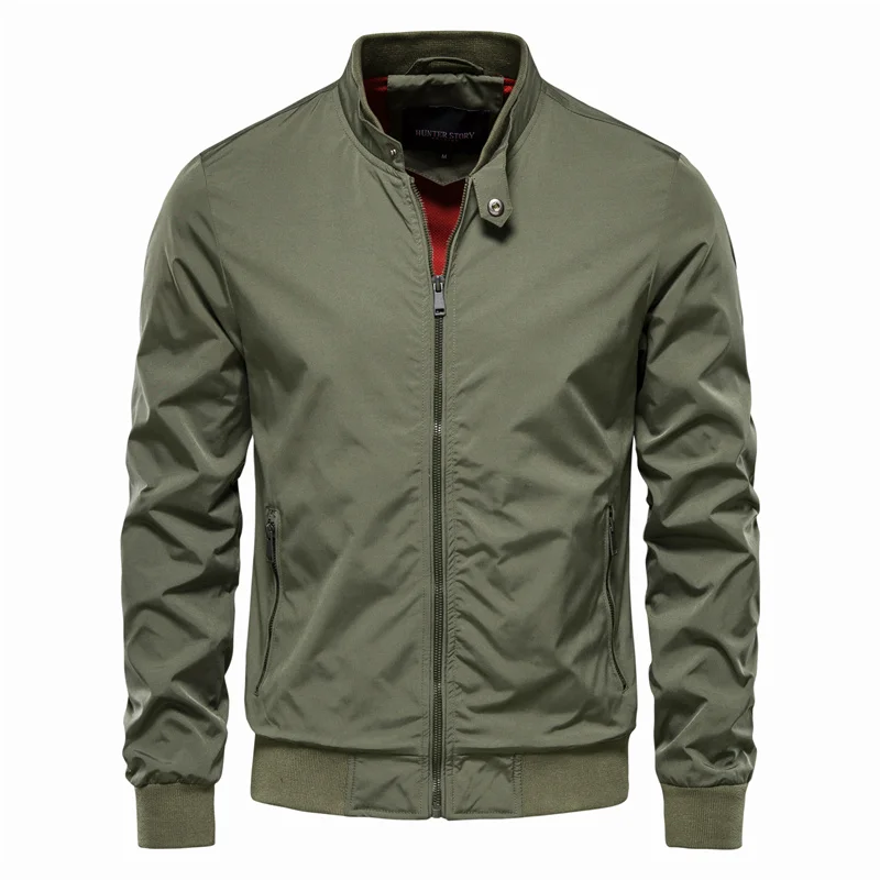 Men's mid-season jacket with stand-up collar 2