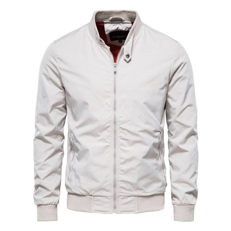 Men's mid-season jacket with stand-up collar 4