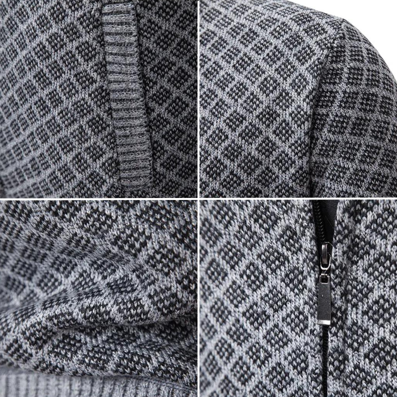 Men's turtleneck cardigan 4