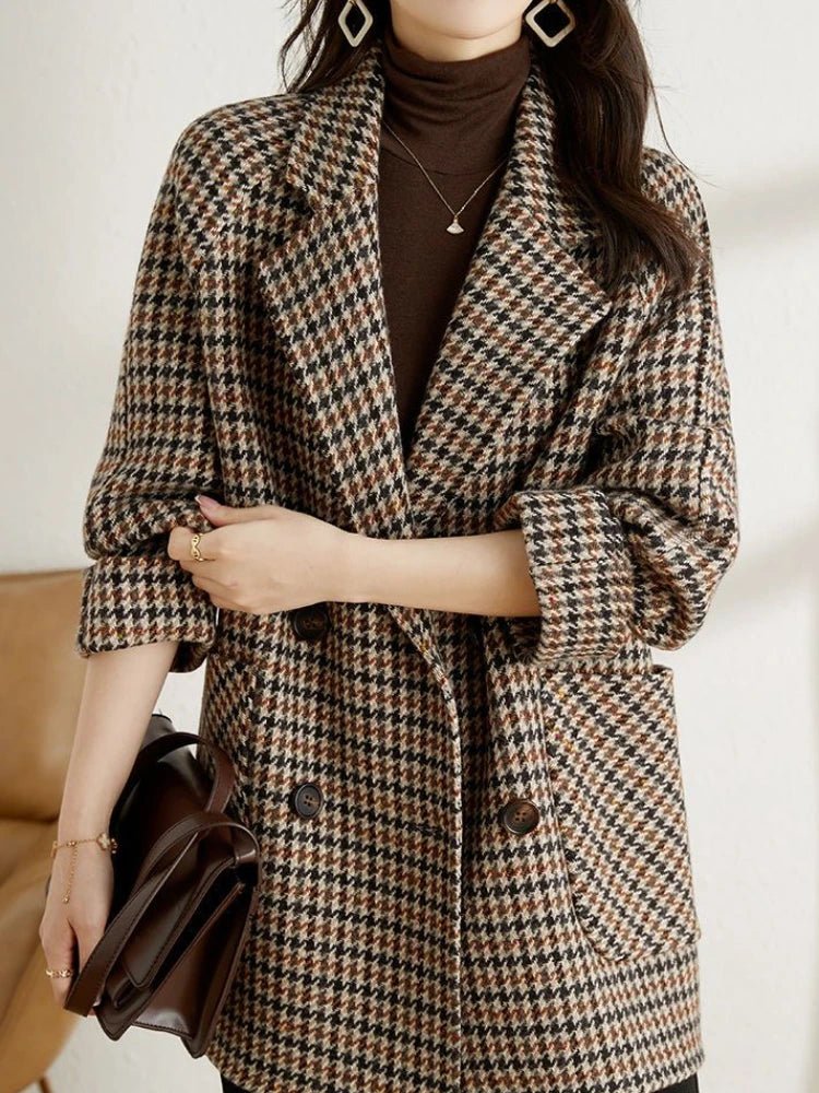 Plaid Oversized Blazer | Vintage Inspired | Tailored Fit | Casual & Office Chic 0