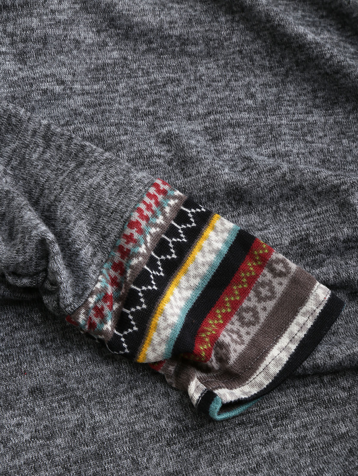 Relaxed hoodie with tribal pattern 5