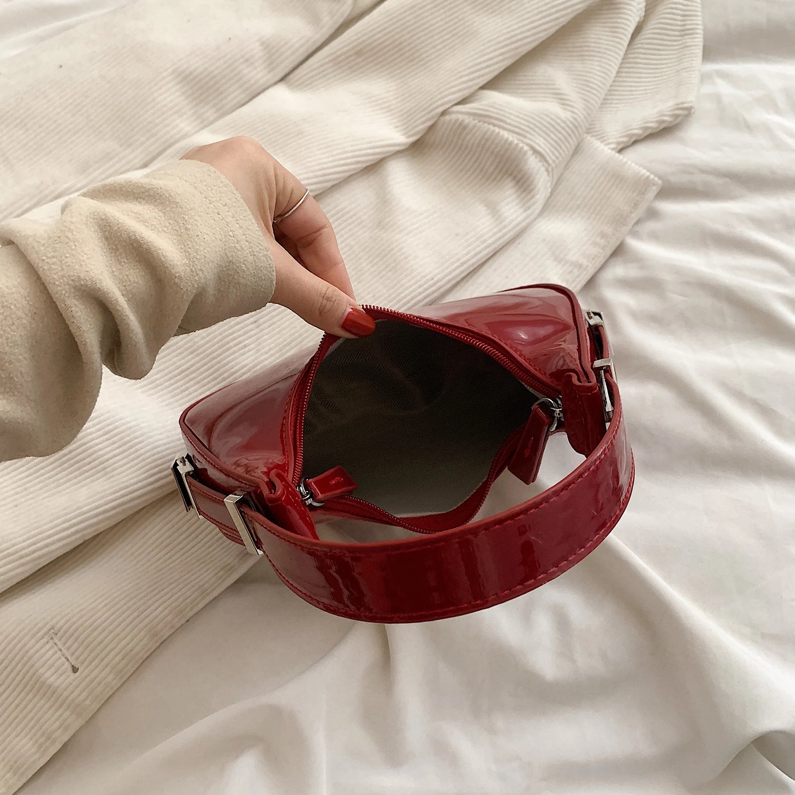 Women's Crescent Shoulder Bag | Elegant Vintage Design 5