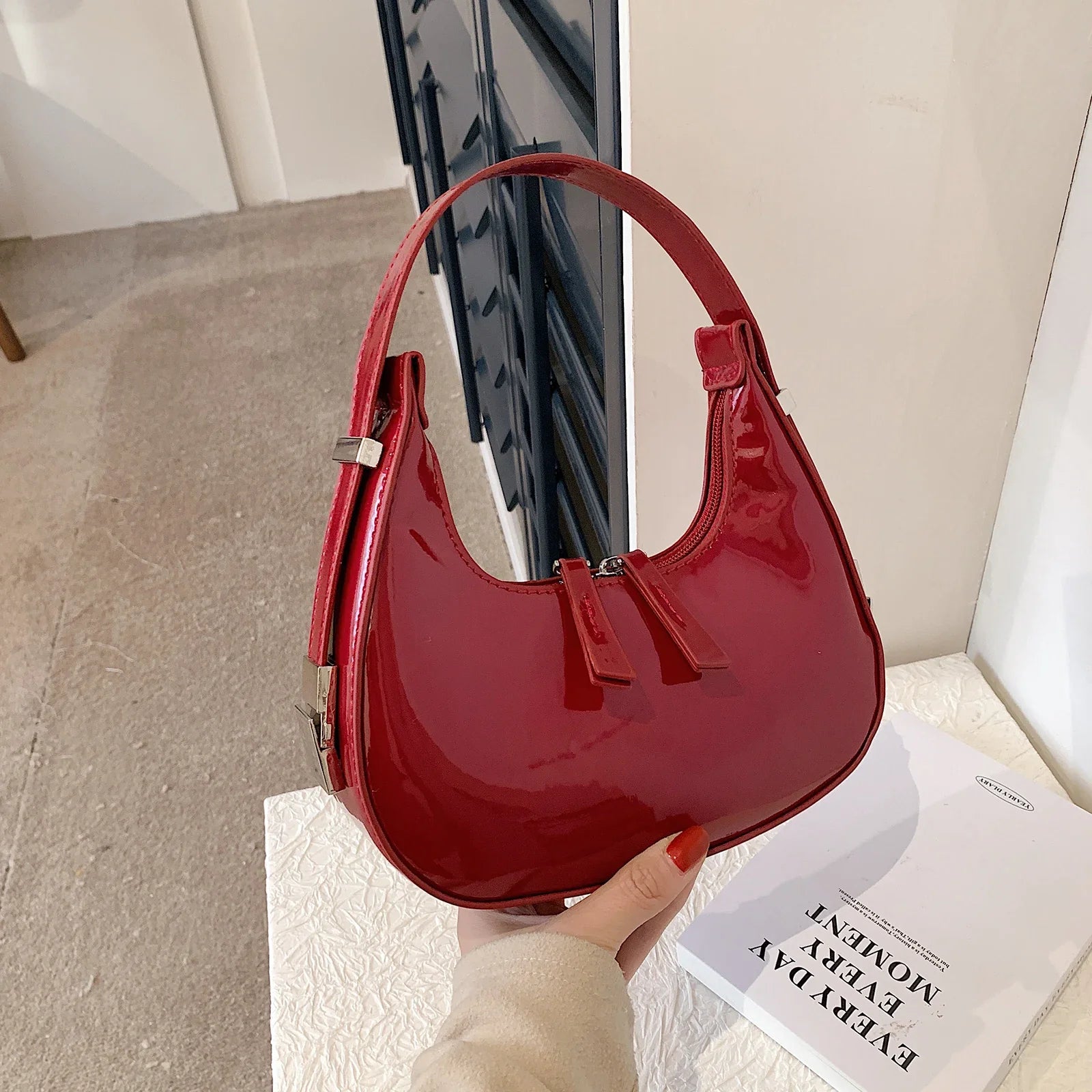 Women's Crescent Shoulder Bag | Elegant Vintage Design 2