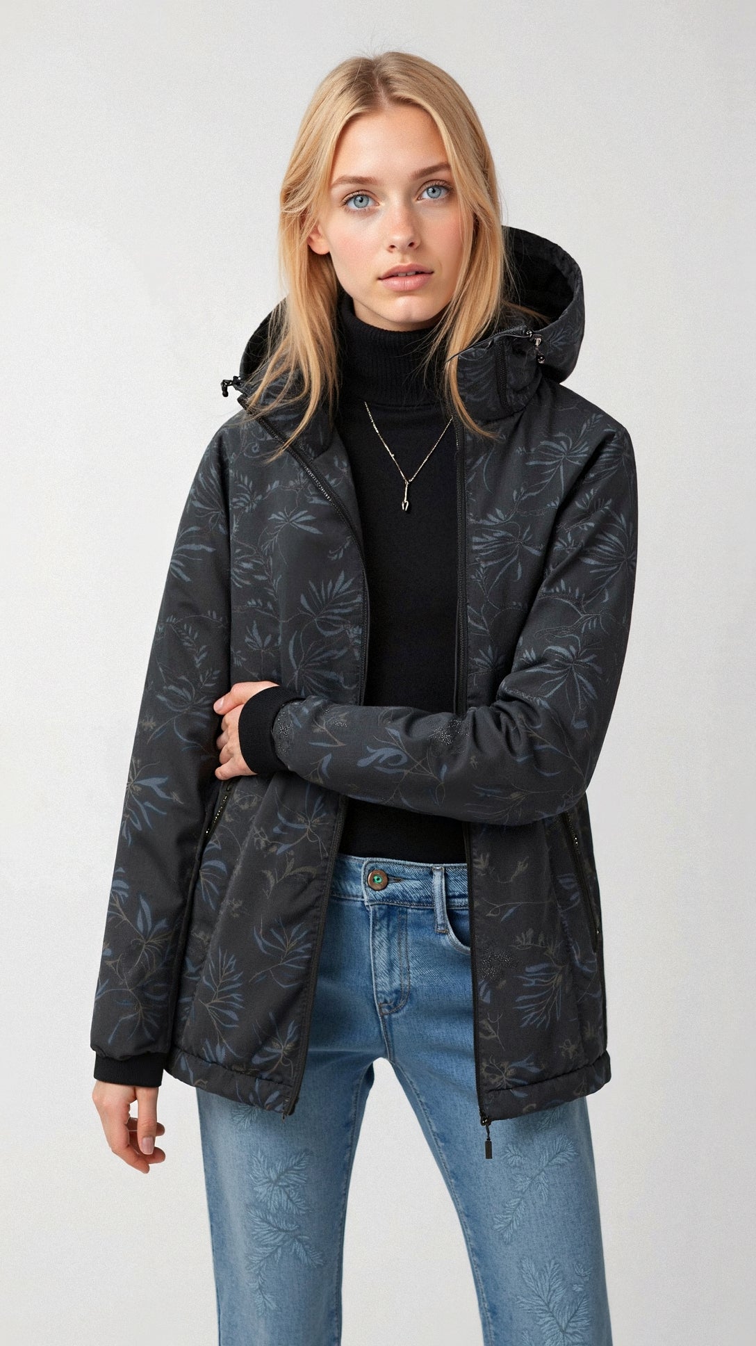 Sanne Printed Outdoor Jacket with Hood 4