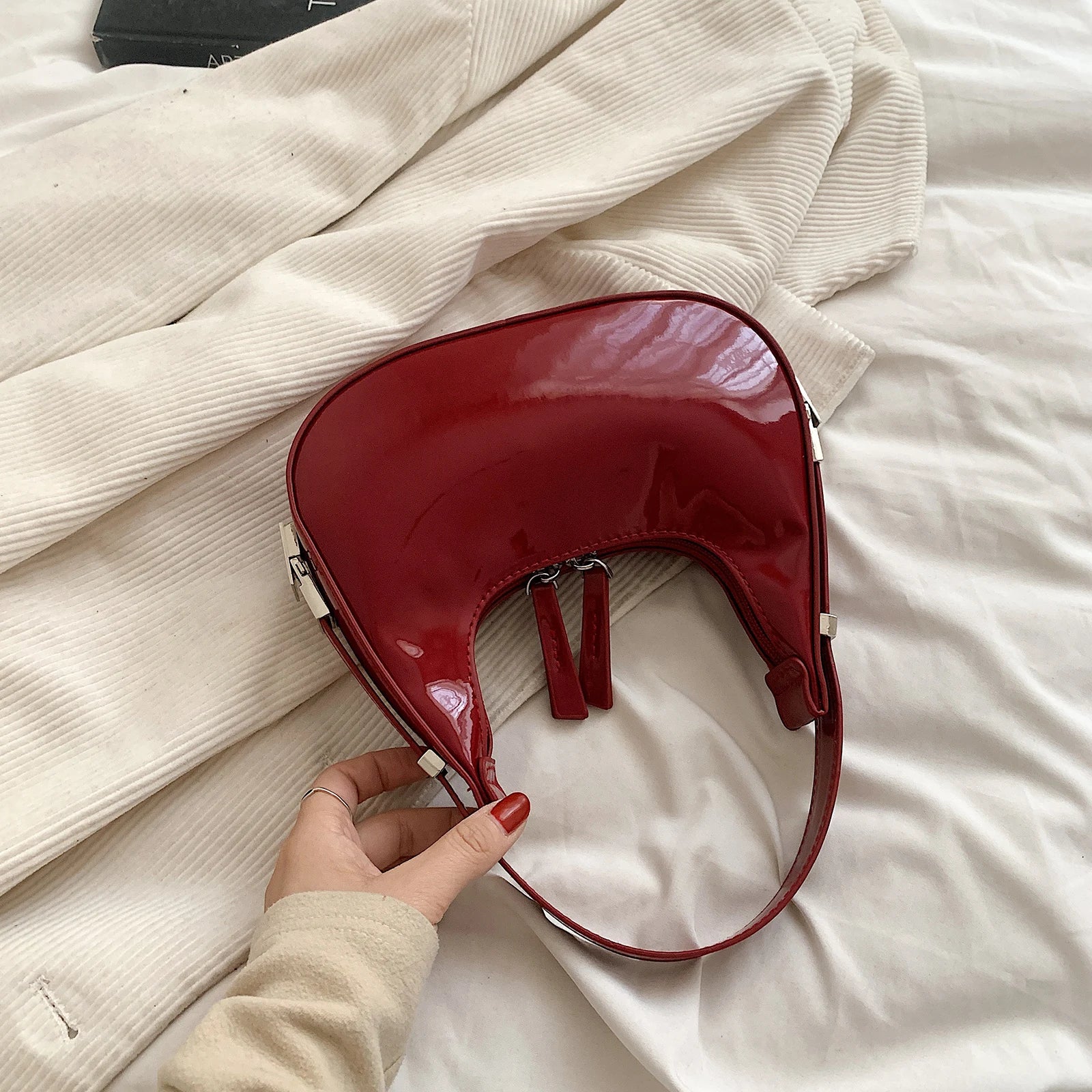 Women's Crescent Shoulder Bag | Elegant Vintage Design 4