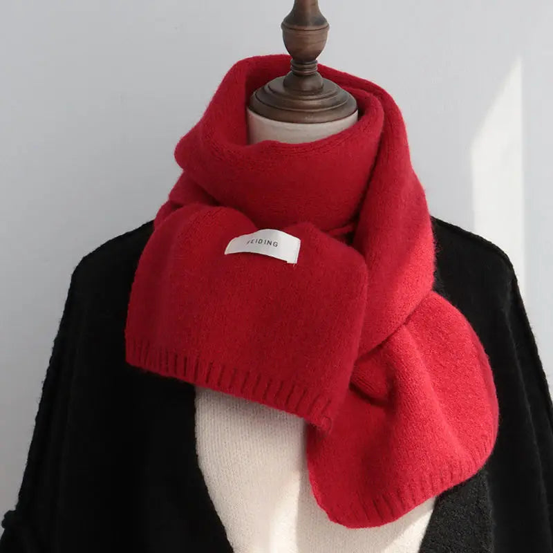 Scarf for women made of wool and polyester, plain, warm and versatile for autumn and winter 16