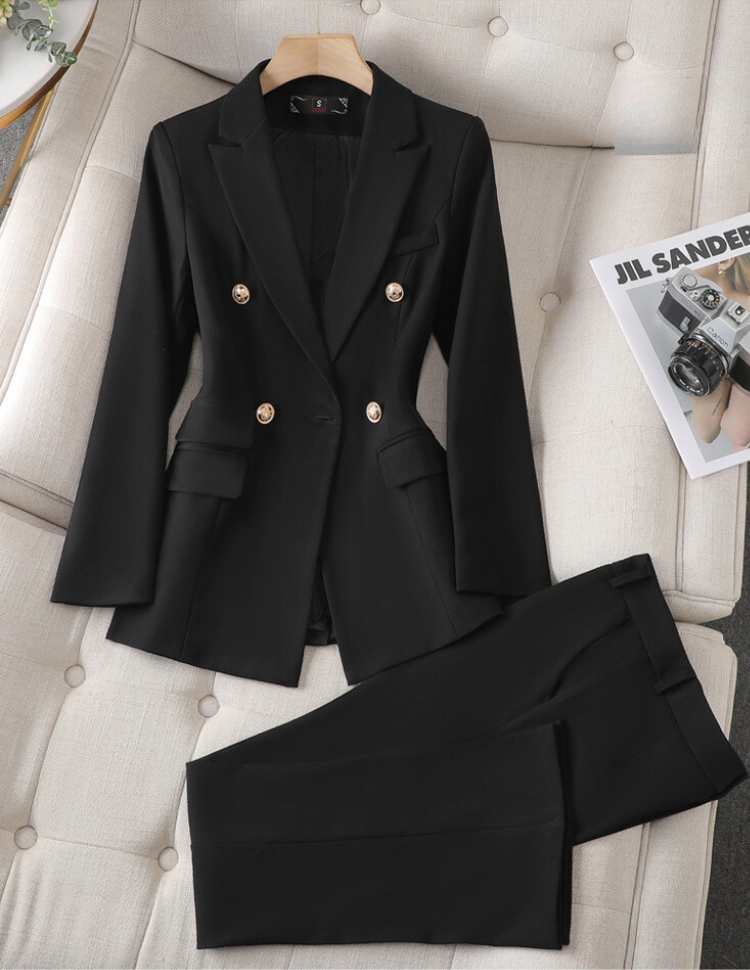 Sets Women Blazer and Trousers Two Piece Elegant 2