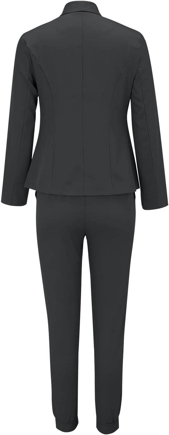Sets women's suit two-piece long-sleeved with belt business look 3
