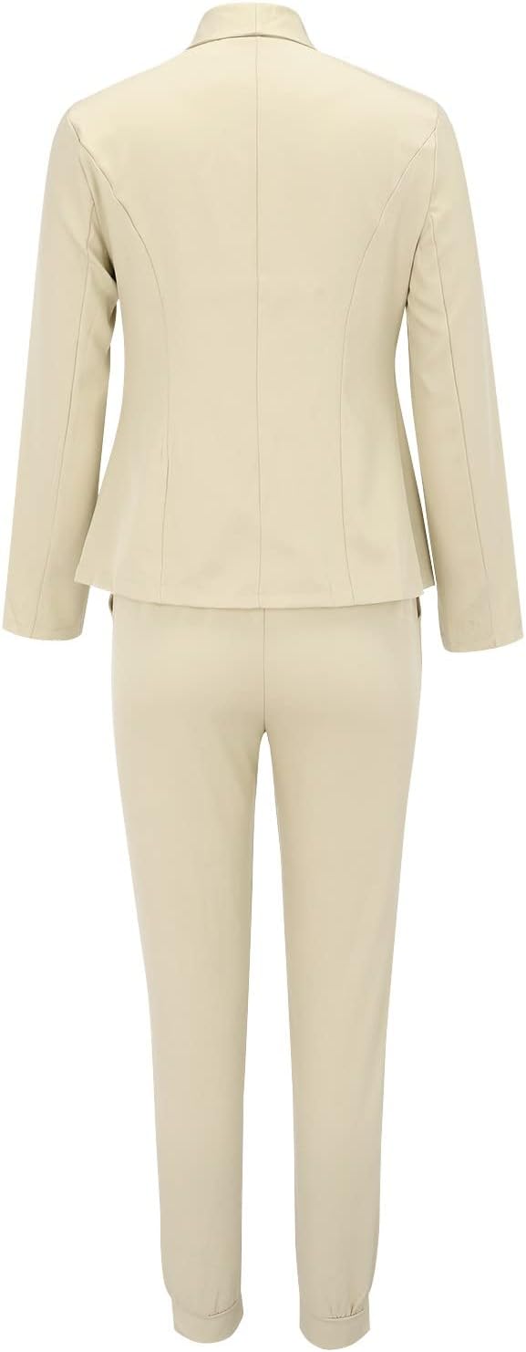 Sets women's suit two-piece long-sleeved with belt business look 7