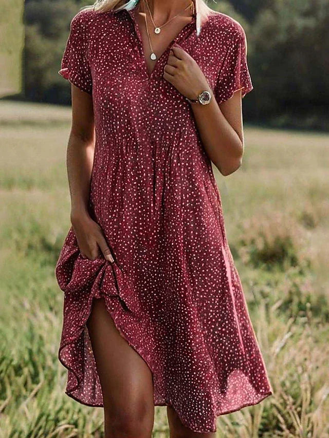 Short-sleeved shirt dress for women | Midi 1