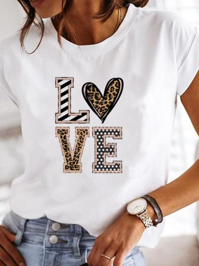 Short-sleeved white women's T-shirt | Summer 1