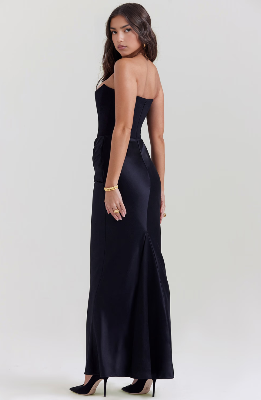 Strapless Maxi Dress for Women | Sculpted Evening Glamour 3