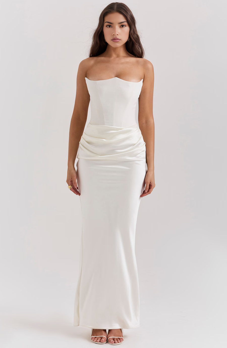 Strapless Maxi Dress for Women | Sculpted Evening Glamour 8