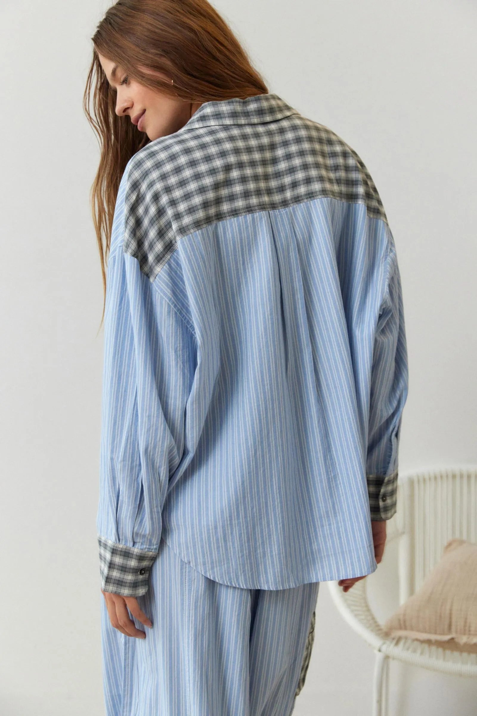 Striped Patchwork Pyjama Set | Soft Cotton Blend with Relaxed Fit 2