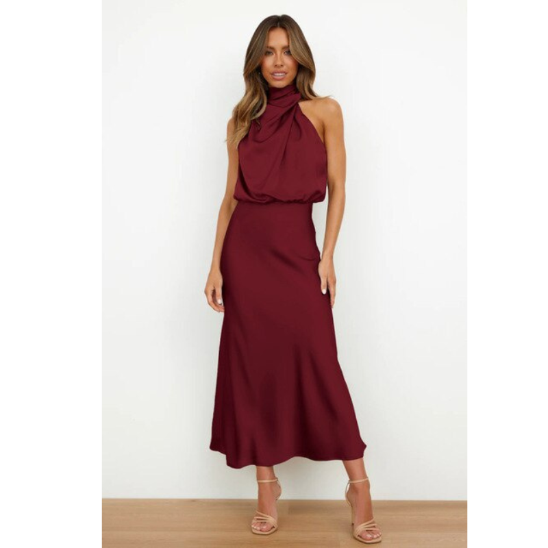 Stunning Halter Evening Dress For Women | Midi 3