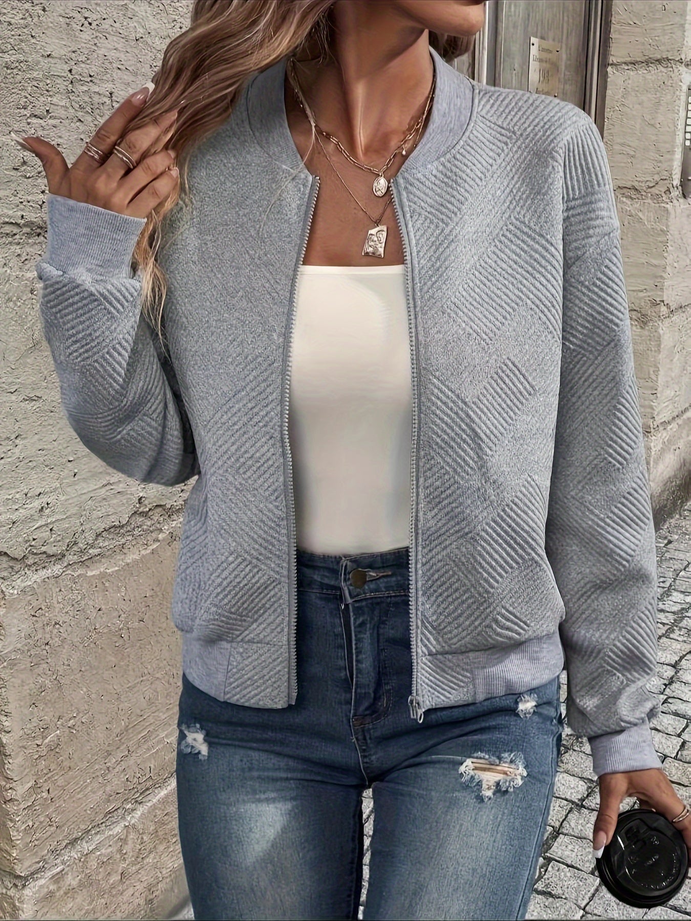 Stylish zip-up jacket for women 3