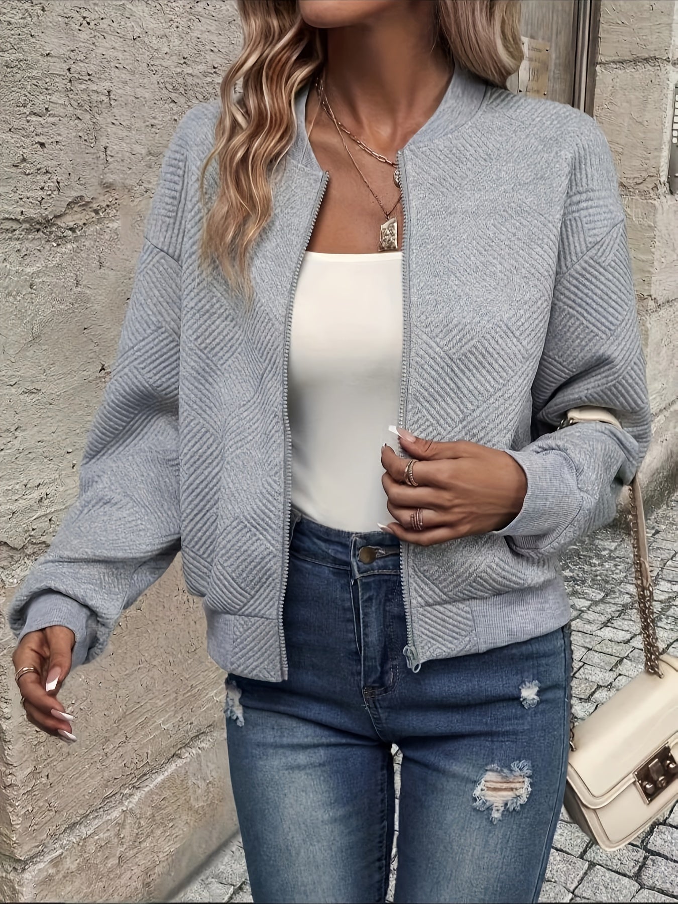 Stylish zip-up jacket for women 4