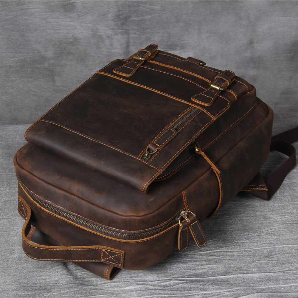 Tan Leather Backpack | MORITZ 5