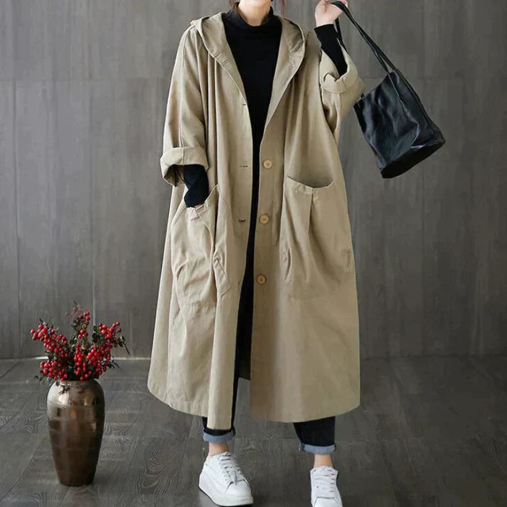Trench coat with pockets for women 5
