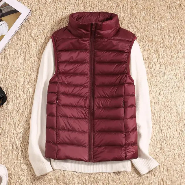 Ultra Light Down Vest - Women's Sleeveless Puffer, Warm and Lightweight Layer 10
