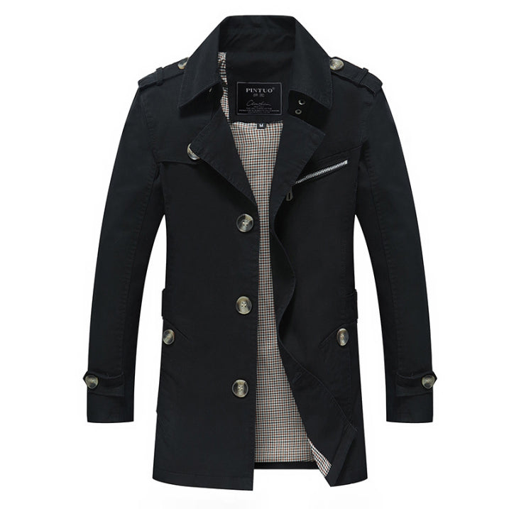 Waterproof Trench Coat for Men | Double-Breasted 0