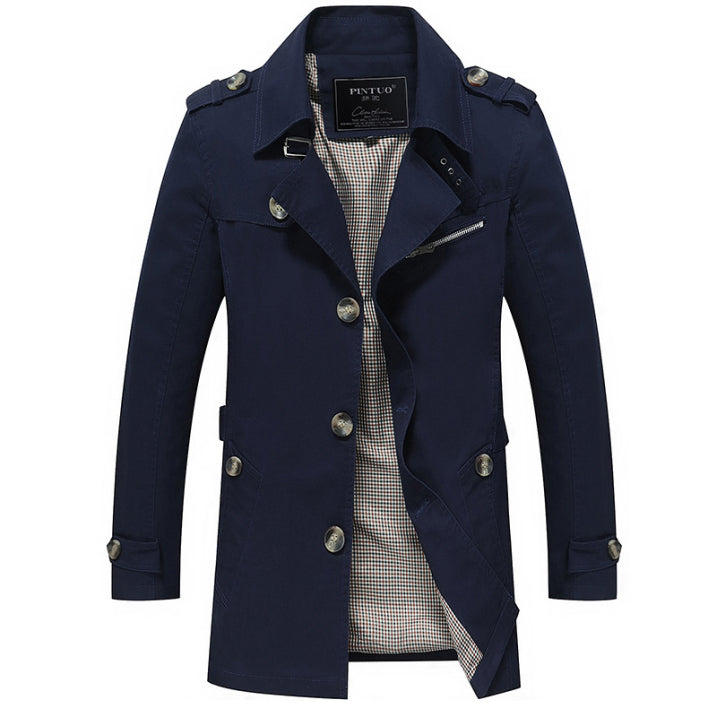 Waterproof Trench Coat for Men | Double-Breasted 1