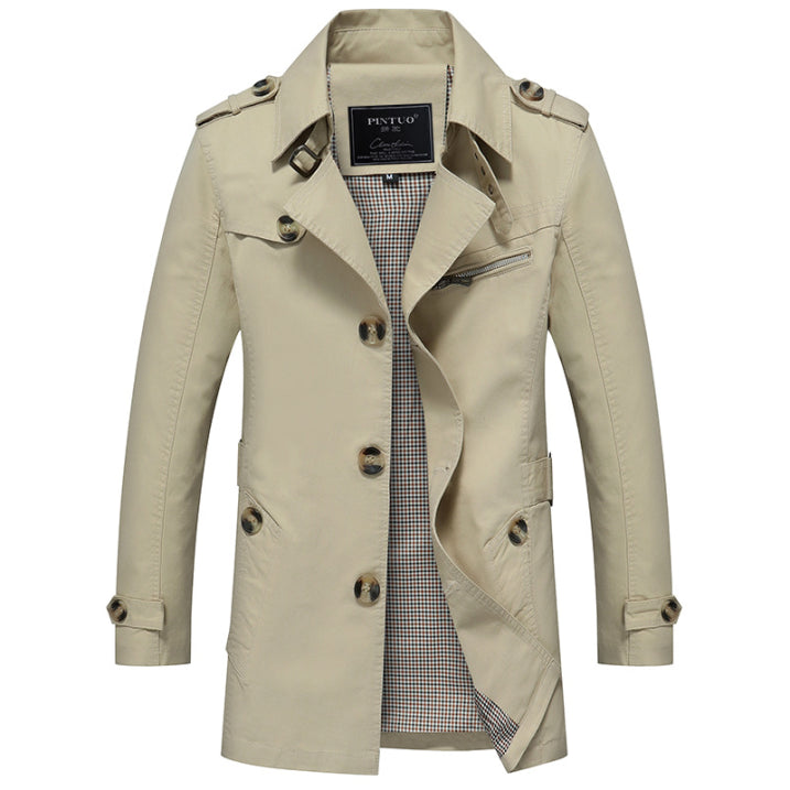 Waterproof Trench Coat for Men | Double-Breasted 3