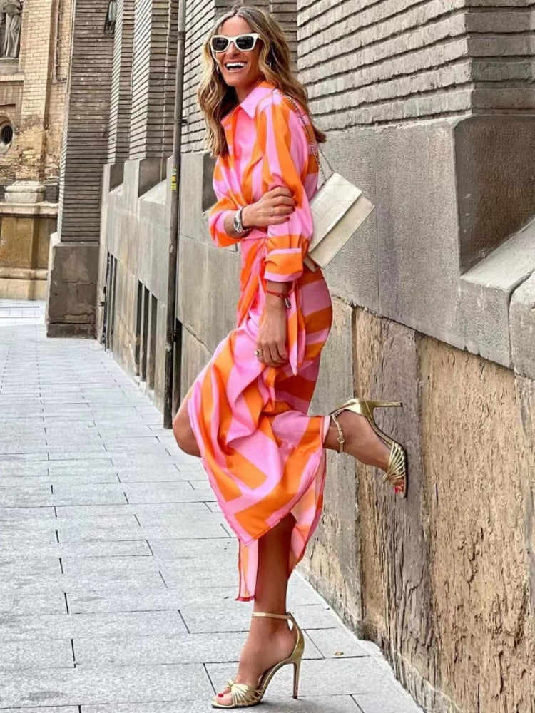 Women's 3/4 Sleeve Wrap Dress | Midi 1