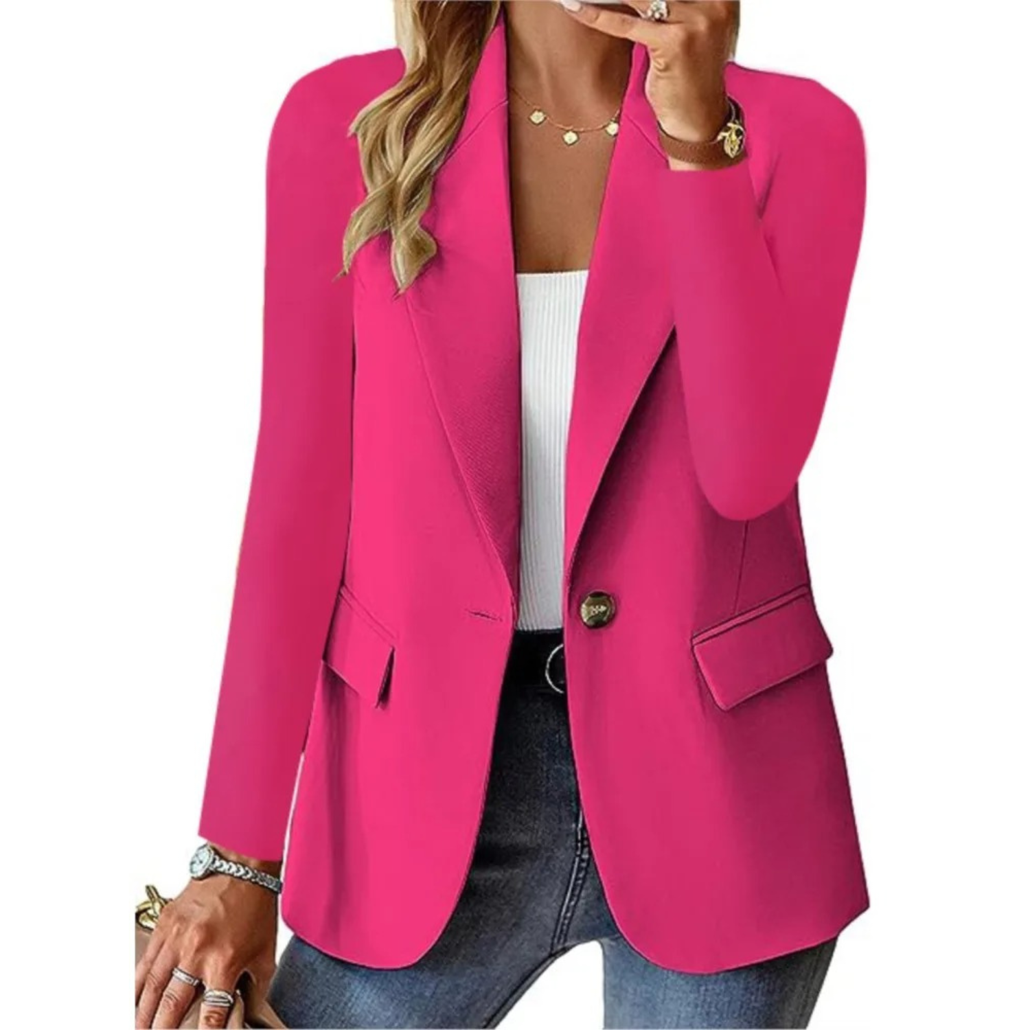 Women's Blazer with Long Sleeves | Elegant Fit for Work and Events 1