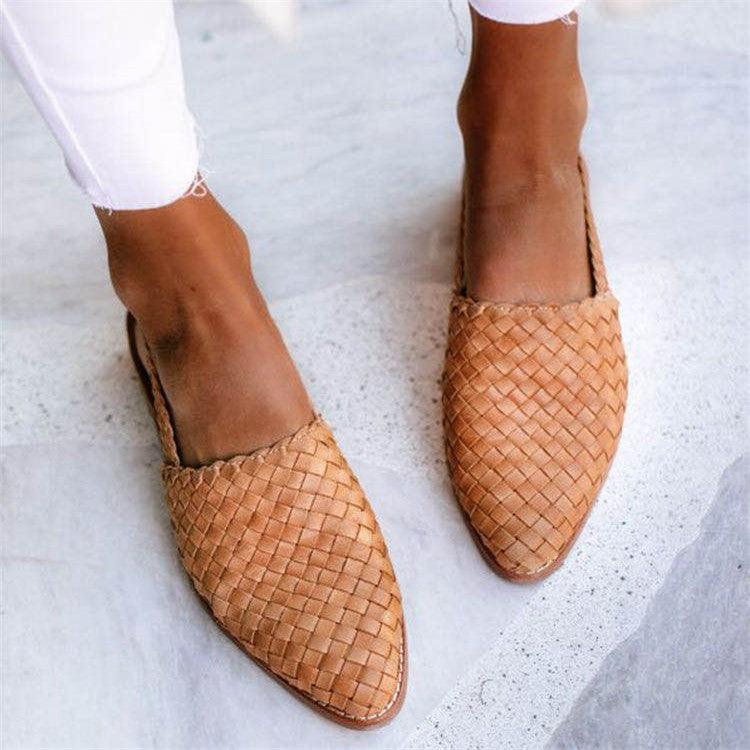Women's Closed-Toe Woven Flat | Slingback 1