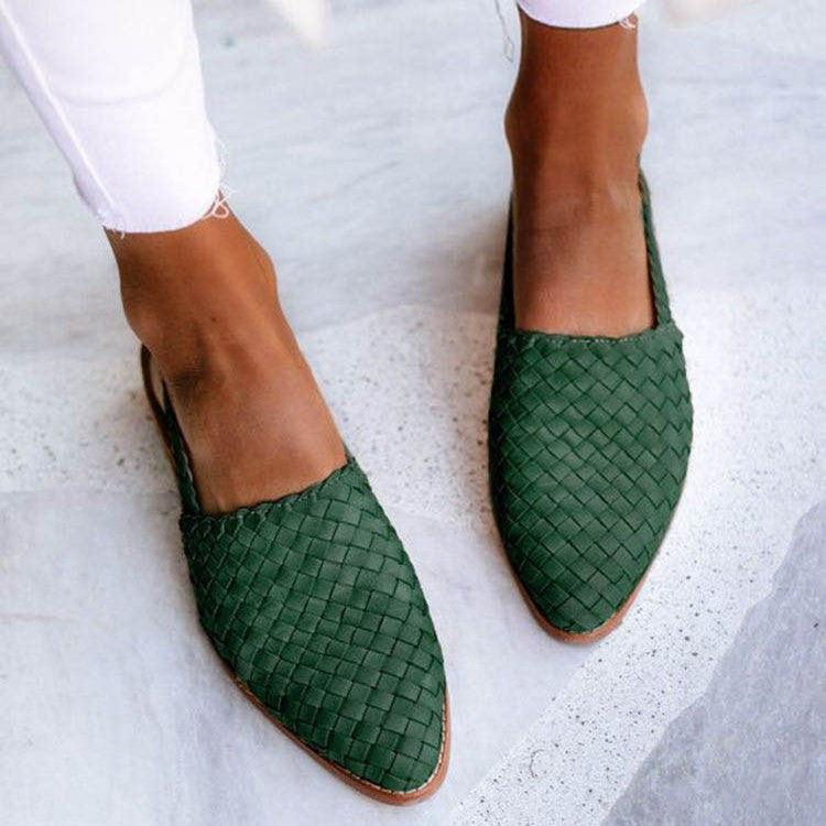Women's Closed-Toe Woven Flat | Slingback 4
