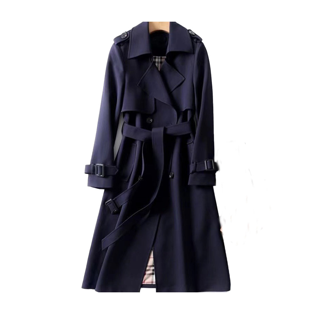 Women's Double Button Trench Coat - Classic Outerwear 3