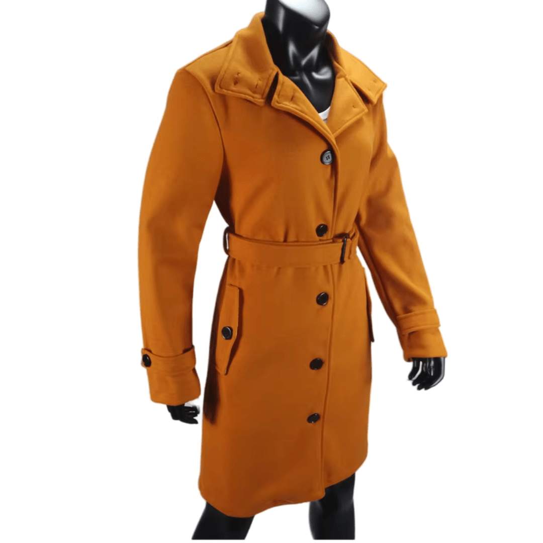 Women's High-Collar Wool Coat | Belted | Elegant Tailored Fit | Casual Layer 7