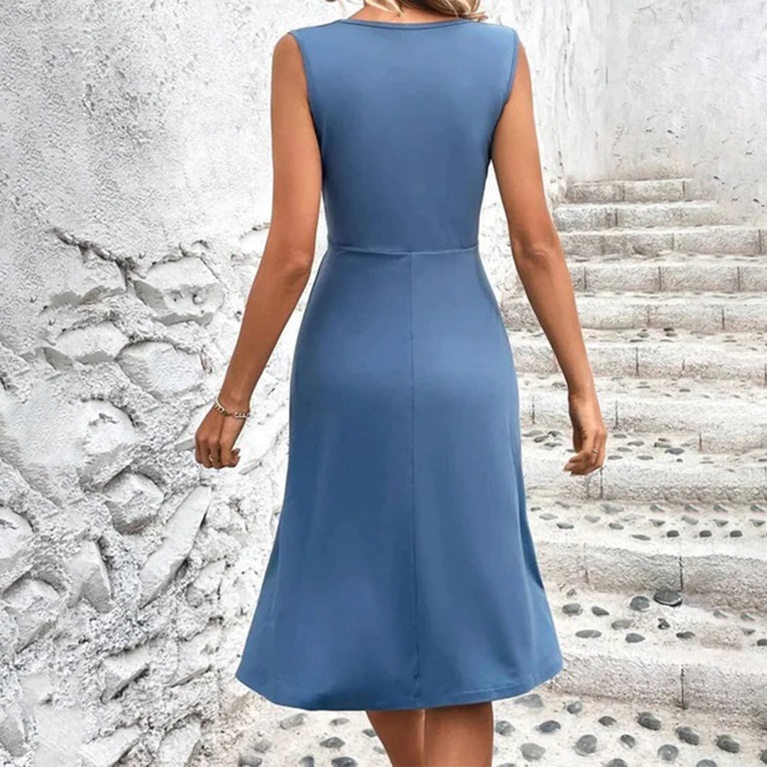 Women's Summer Dress with Wrap Neckline | Sleeveless 6