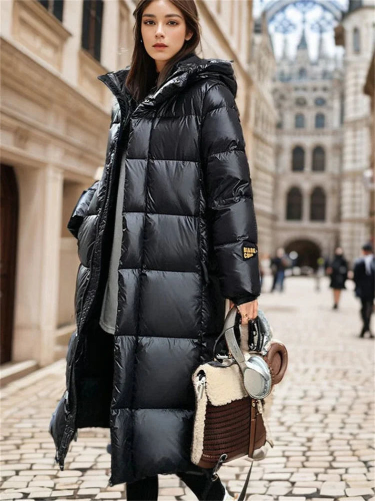 Women's stylish long padded jacket 4